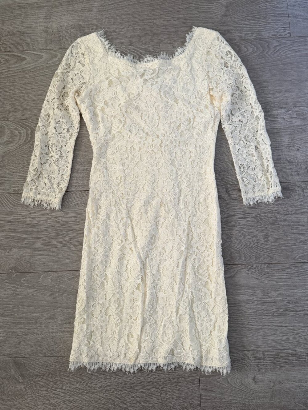 Diane von Furstenberg DVF Zarita Ivory Lace Dress Size 0